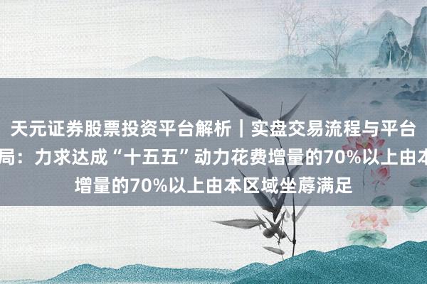 天元证券股票投资平台解析｜实盘交易流程与平台信息 国度动力局：力求达成“十五五”动力花费增量的70%以上由本区域坐蓐满足